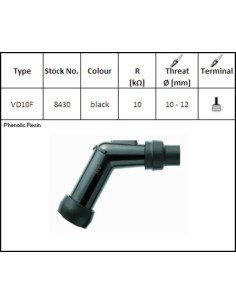 pipa bujia de moto ngk 8430 vd10f