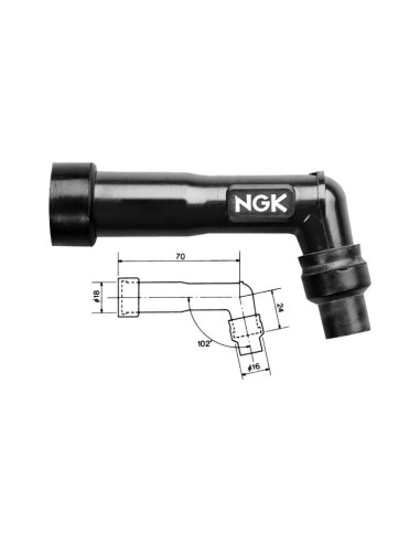 pipa de bujia ngk xb01f