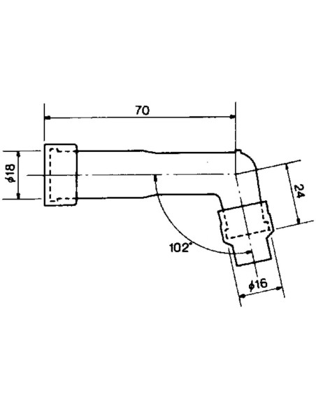 pipa de bujia ngk xb01f