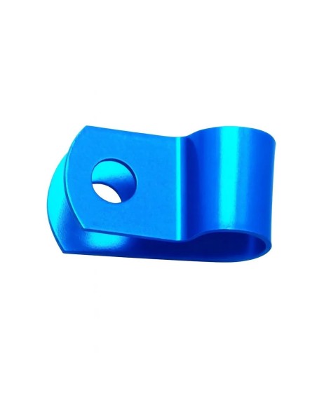 abrazadera de moto aluminio azul torn 5 frentubo b21150