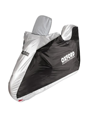 funda para moto oxford aquatex moto con cupula y baul cv217