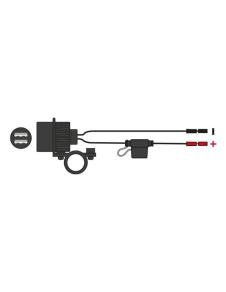 toma usb doble para moto oxford 5 v 2 a resistente a la intemperie