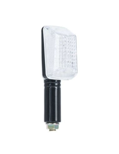 intermitentes moto rectangulares oxford mango largo negro lente transparente led