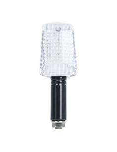 intermitentes moto rectangulares oxford mango largo negro lente transparente led 2