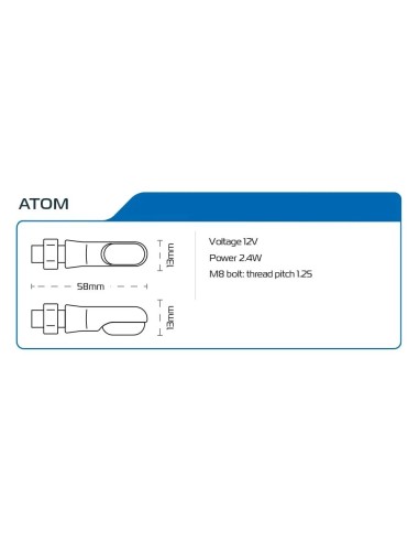 intermitentes oxford led atom mini se incluyen 2 resistencias el350