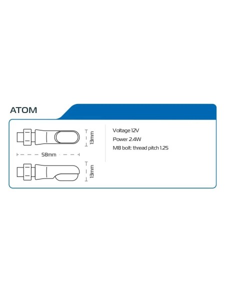 intermitentes oxford led atom mini se incluyen 2 resistencias el350