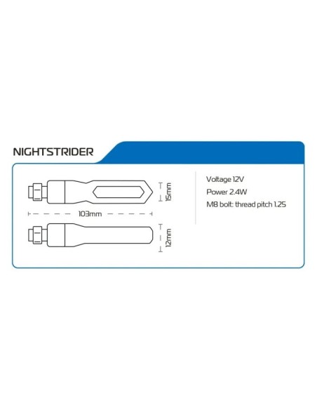 intermitentes moto oxford nightstrider led secuenciales con resistencias juego