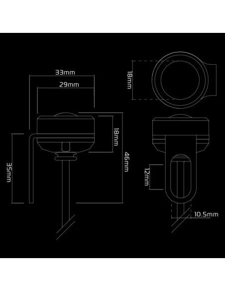 luz delantera auxiliar moto aluminio oxford front run light