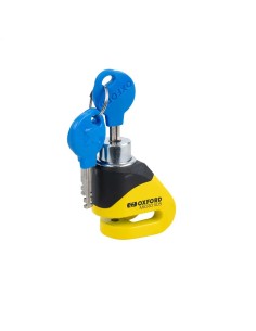 candado de disco oxford xd5 amarillo negro lk205 2