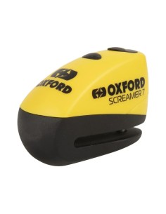 candado de disco con alarma oxford screamer 7 negro amarillo lk290