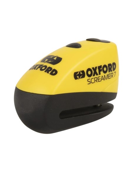candado de disco con alarma oxford screamer 7 negro amarillo lk290