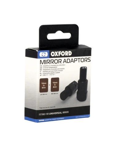 adaptadores de espejo retrovisor oxford universal 10mm a 8mm rev ox580