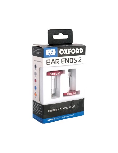 contrapesos de manillar oxford bar ends 2 color rojo ox595