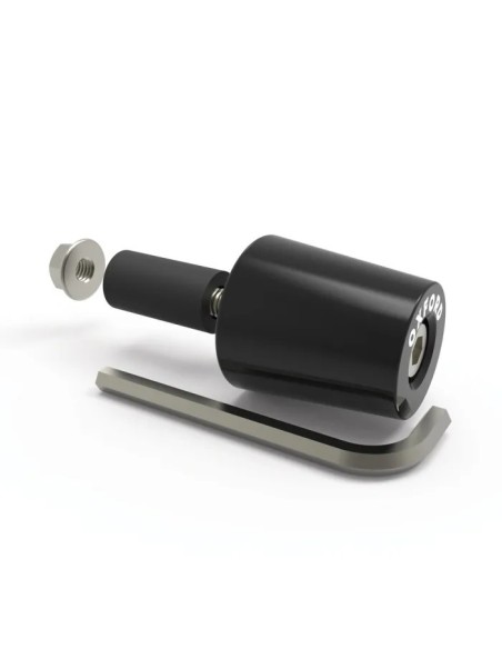 contrapesos de manillar de aluminio cnc negros oxford