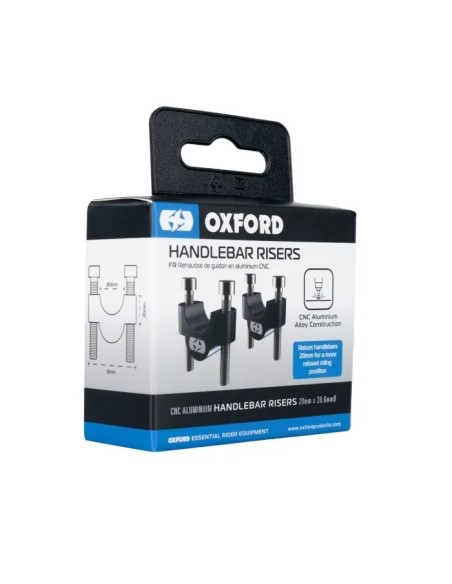 torretas elevacion manillar oxford new oxford 20mm para manillar 26mm