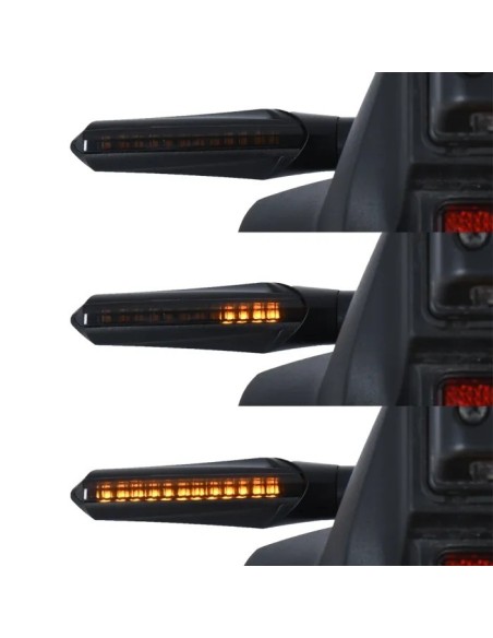intermitentes moto led secuenciales con juego con resistencias oxford nightrider