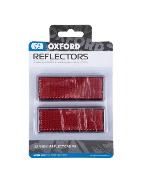 par de reflectores autoadhesivos oxford rectangulares ox804 catadioptrico