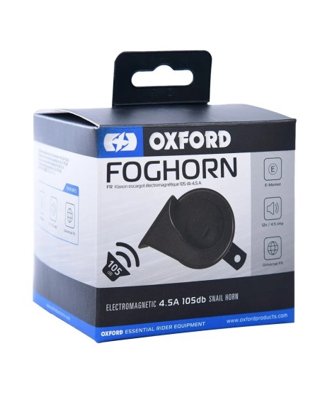 bocina de moto oxford foghorn 12v negro ox805 bocina potente