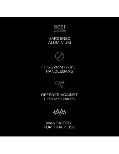 protector de maneta racing en aluminio oxford lever guard pro