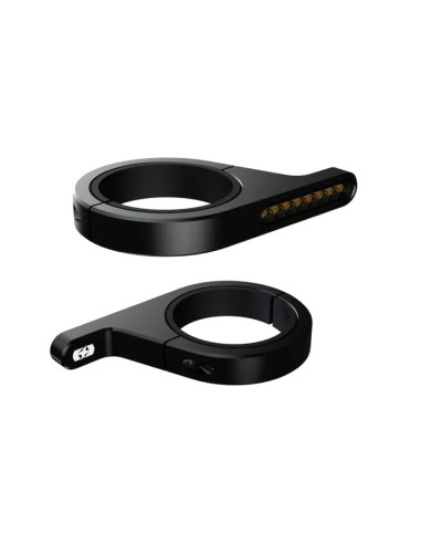 intermitentes moto secuenciales montados en horquilla par oxford darkturner led