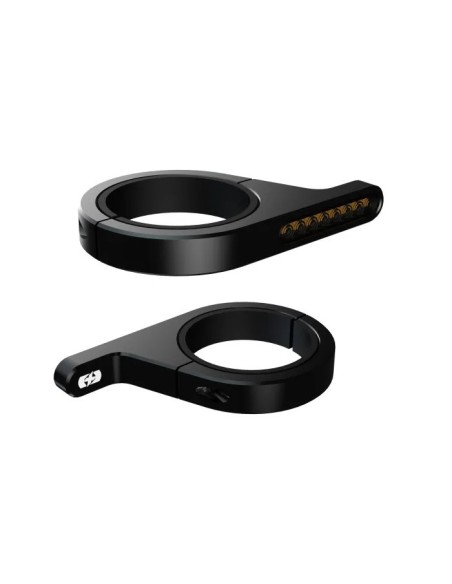 intermitentes moto secuenciales montados en horquilla par oxford darkturner led