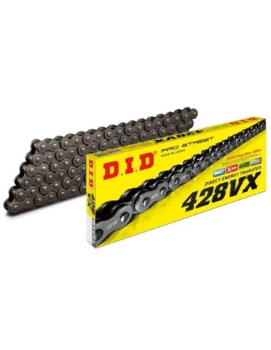 cadena did 428 vx 146 pasos color acero cierre clip 28021465f