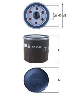 filtro de aceite mahle oc1566 2