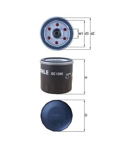 filtro de aceite mahle oc1566