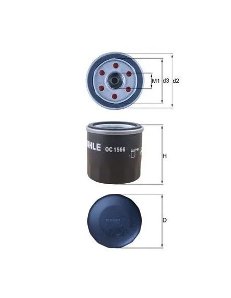 filtro de aceite mahle oc1566