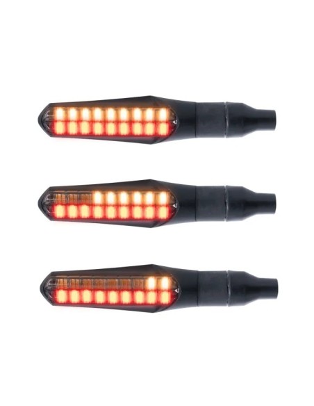 intermitentes traseros moto nightrider duo led secuenciales 2 en 1 con luces de freno