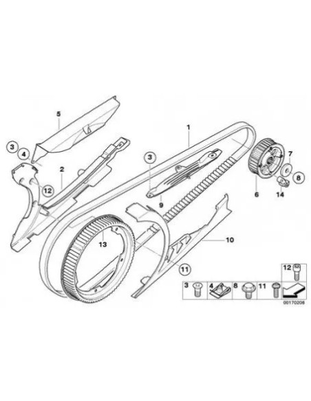 correa dentada transmision bmw f800 s st