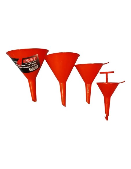 juego de embudos toolhub 9425 4 piezas 50 75 100 125 mm para taller