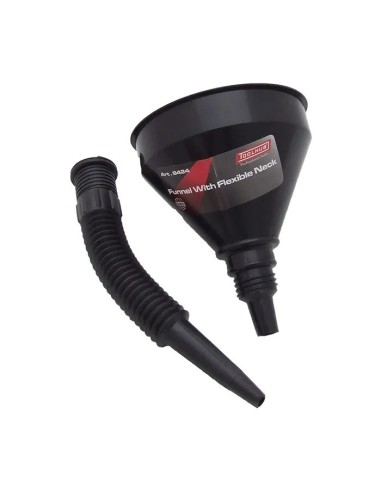 embudo cuello flexible con filtro toolhub 9424 140 mm x 290 mm para moto