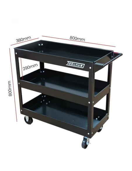 carro 3 bandejas metalico toolhub 11008 para taller moto y coche 800 380 800 mm meta titl