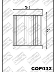filtro de aceite champion para moto cof032 2