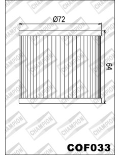 filtro de aceite champion para moto cof033 2