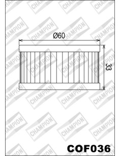 filtro de aceite champion para moto cof036 2