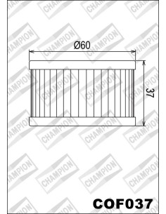 filtro de aceite champion para moto cof037 2
