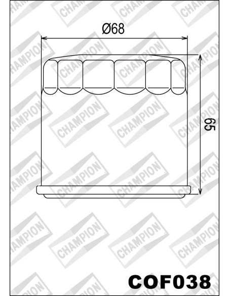 filtro de aceite champion para moto cof038
