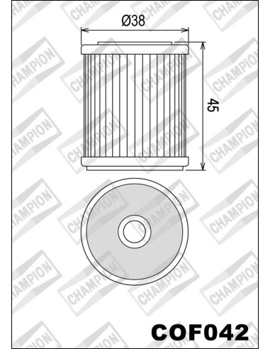 filtro de aceite champion para moto cof042