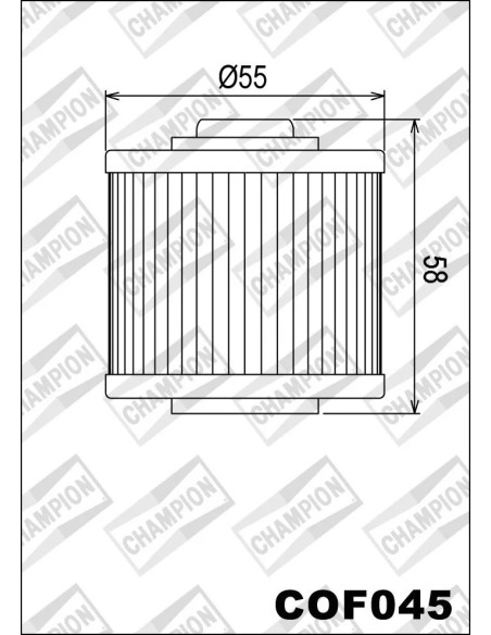 filtro de aceite champion para moto cof045