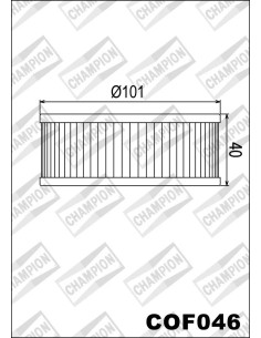 filtro de aceite champion para moto cof046 2