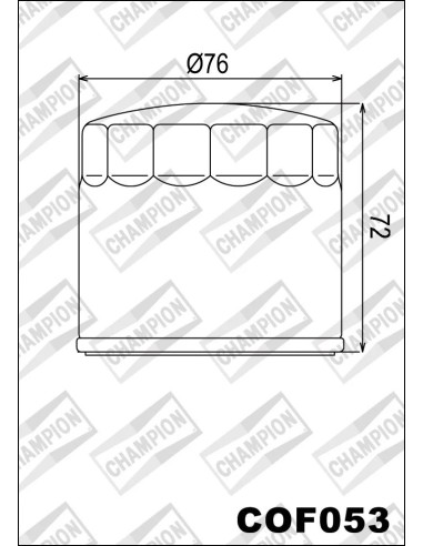 filtro de aceite champion para moto cof053