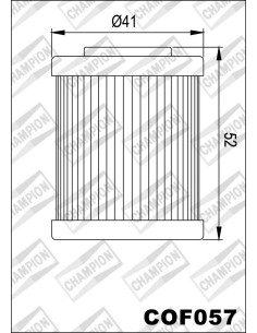 filtro de aceite champion para moto cof057 2
