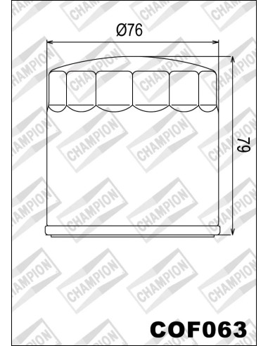 filtro de aceite champion para moto cof063