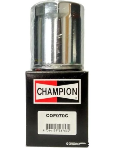 filtro de aceite champion para moto acabado cromado cof070c