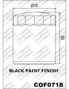 filtro de aceite champion para moto cof071b 2