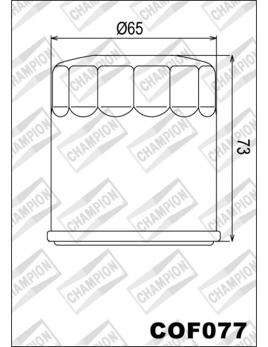 filtro de aceite champion para moto cof077