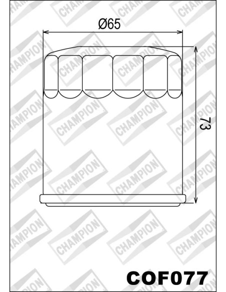 filtro de aceite champion para moto cof077