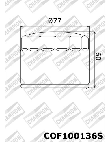 filtro de aceite champion para moto cof100136s